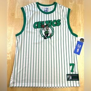 NBA Boston Celtics Jersey Jaylen Brown #7 Tank Basketball Men Sz L Embroidered